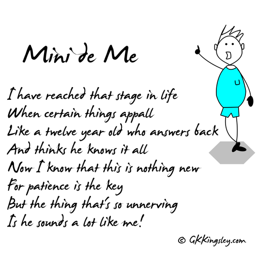 Mini de Me... Can you relate or is it just me?! 😂🤦 - Poem by GK Kingsley