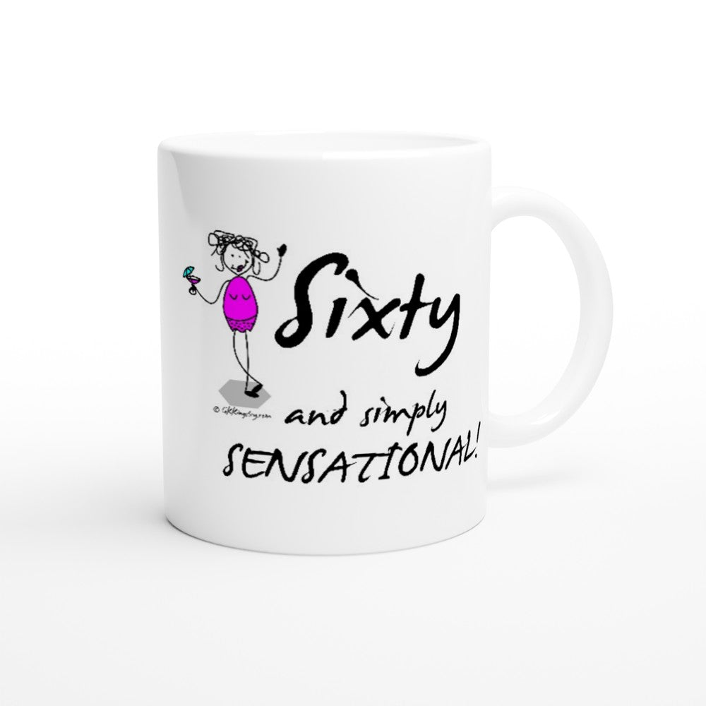 Brilliant 60th Birthday Mug – Sixty and simply SENSATIONAL!