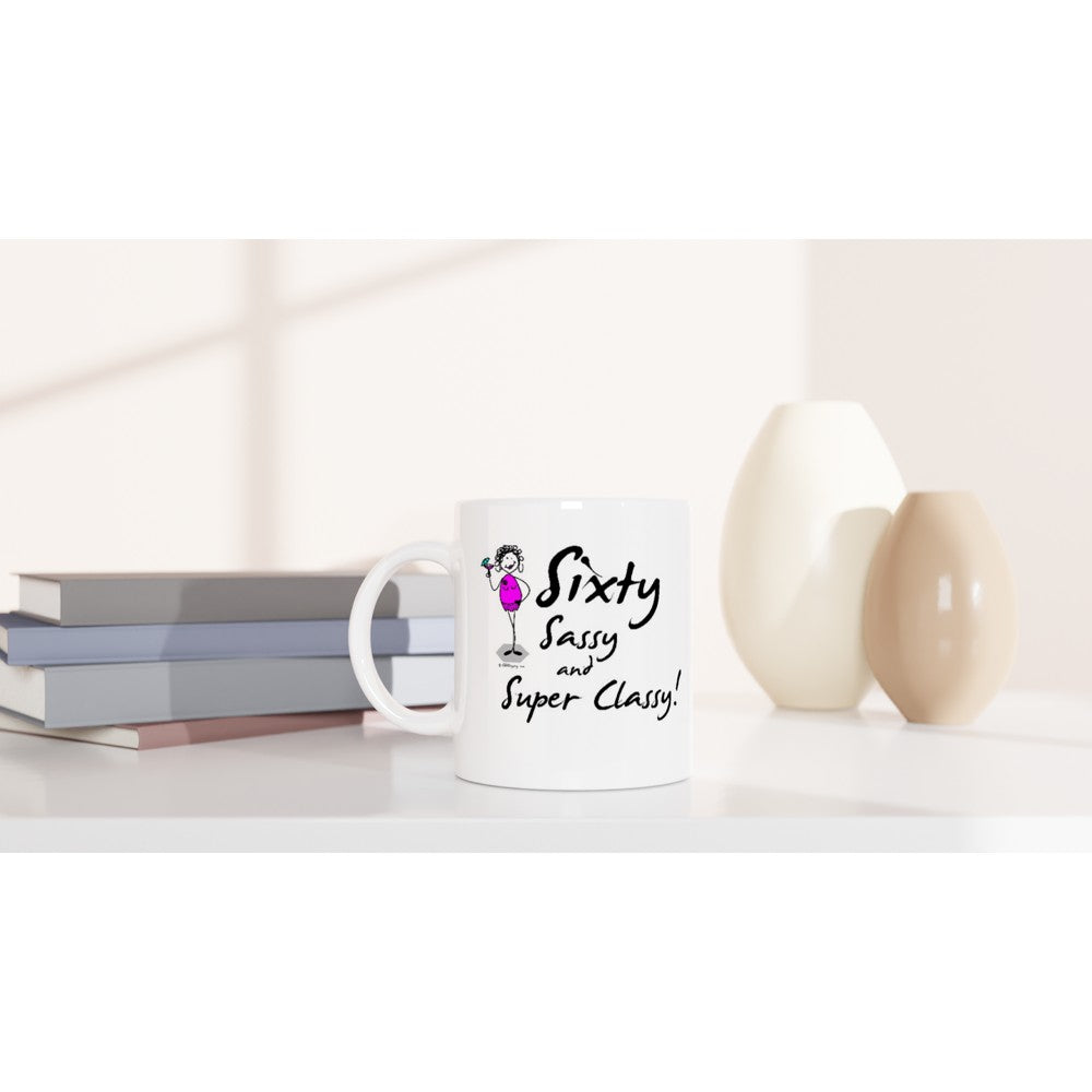 Brilliant 60th Birthday Mug – Sixty, Sassy, and Super Classy!