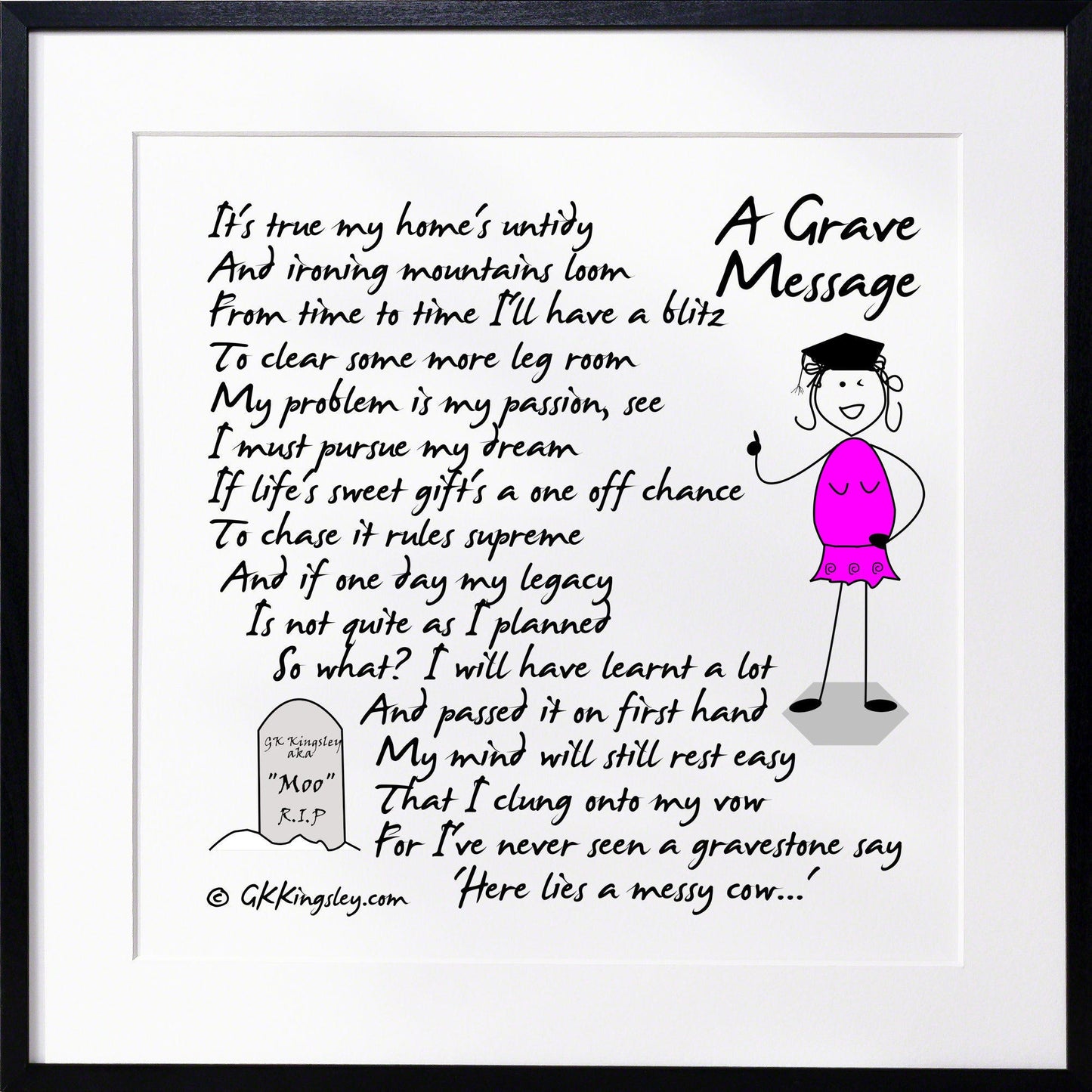 Grave Message For Card Making