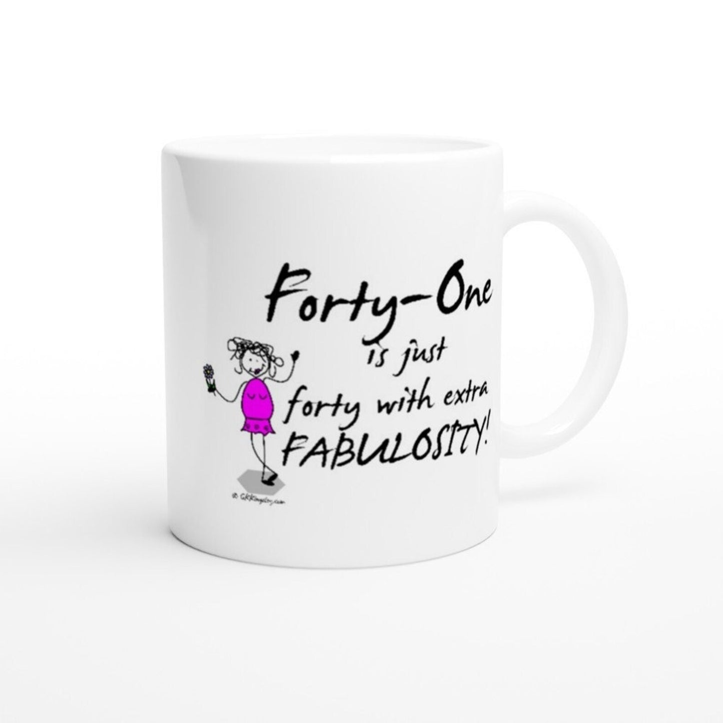 Perfect 41st Birthday Mug - Forty-One is just forty with extra FABULOSITY!